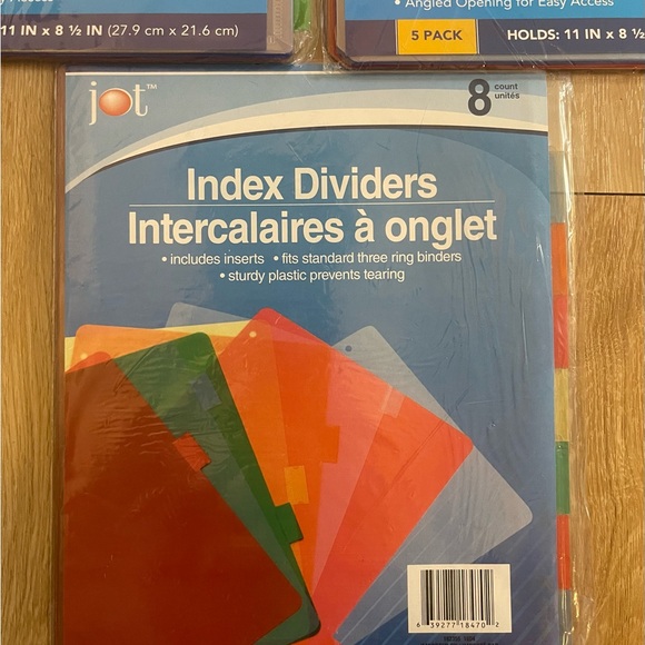 Binder Pockets and Index Dividers - Picture 4 of 5